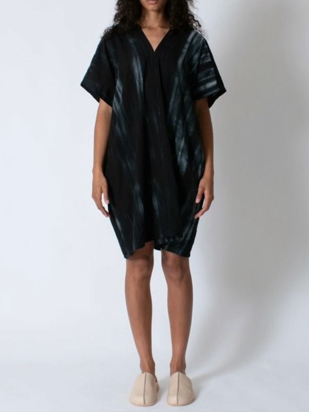 UZINYC Tie Dye Cotton Oversized V-Dress O/S One Size